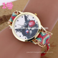 Latest bracelet watch with weave band/lady wrist watches for women BWL024